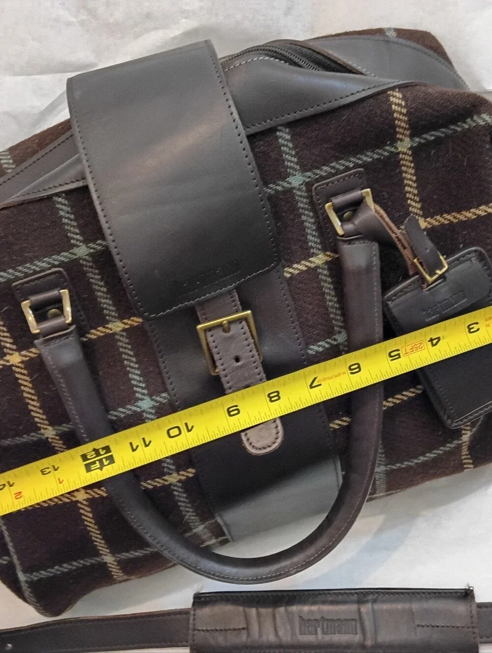 Hartmann Leather Wool  Duffle Mens Work Luxury Bag  Rare